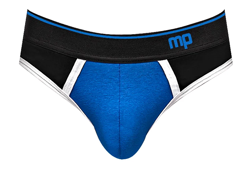 moisture - wicking women thongs for gym workoutsRetro Sport Panel Thong - S/ M - Black/ Blue