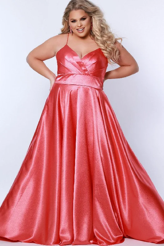 women sexy dresses with asymmetric hemlinesSydneys Closet SC7355 Long Formal Plus Size Prom Dress