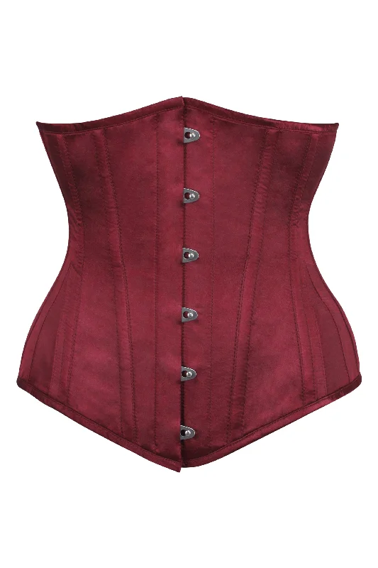 modern women bustiers and corsets trendsLong Burgundy Underbust Waist Taming Corset