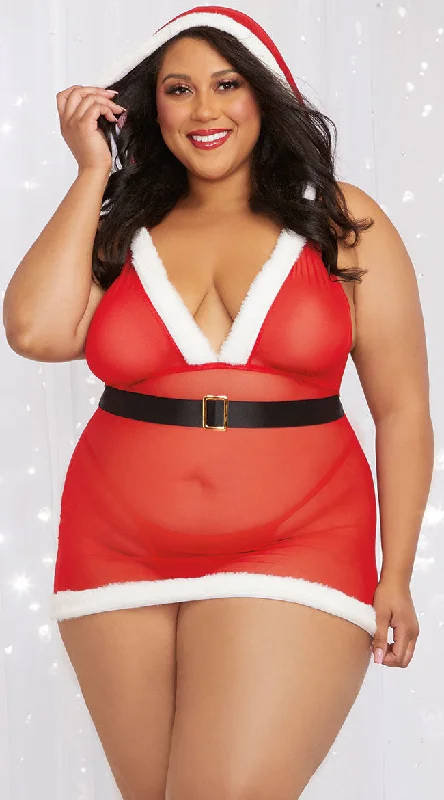 women lounge dress for a maternity - friendly optionPlus Size Tis The Season Santa Chemise