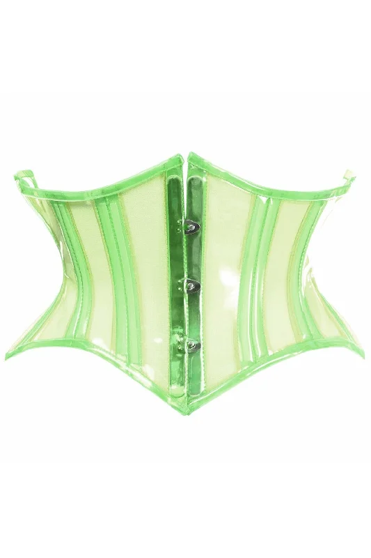 beaded women bustiers and corsetsLavish Clear Green Curvy Cut Mini Cincher Corset