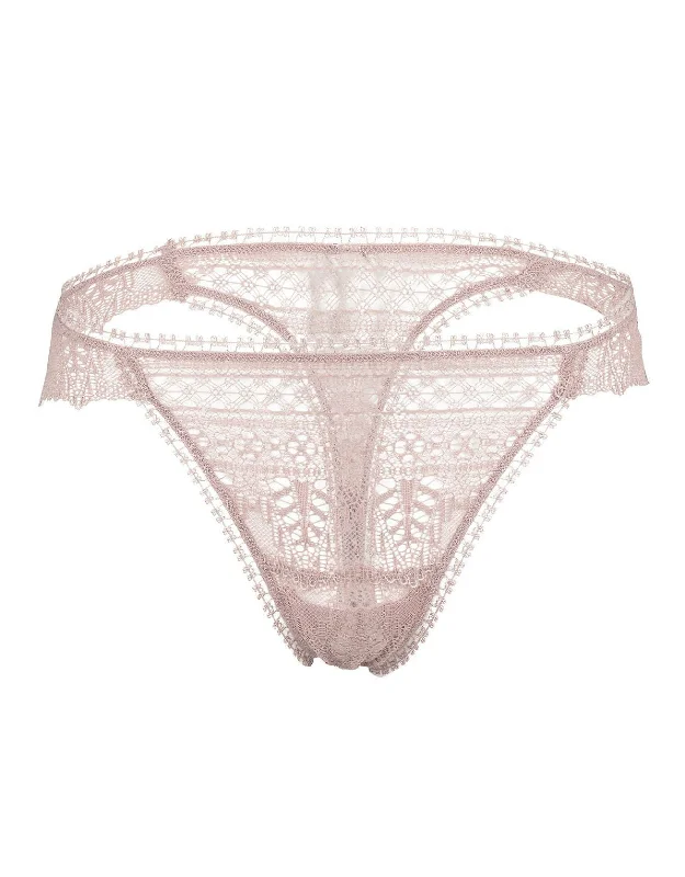 breathable women thongs for women with sensitive skinIvy Lace Thong in Ballet Pink