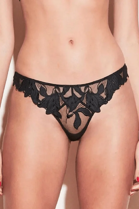 seamless convertible women thongs for versatile stylingLily Embroidery Thong