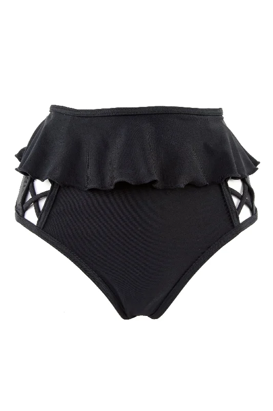 Women's compression briefs for improved circulationPeek & Beau Black Lattice High Waist Brief