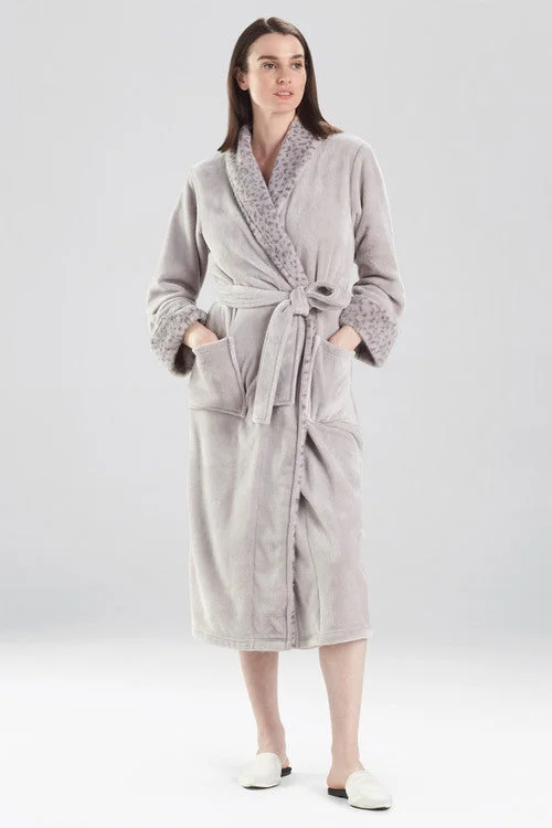 women robes for a work - from - home loungewear optionPlush Lynx Robe