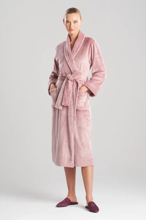 women robes with thermal - regulating propertiesCashmere Fleece Cozy Robe