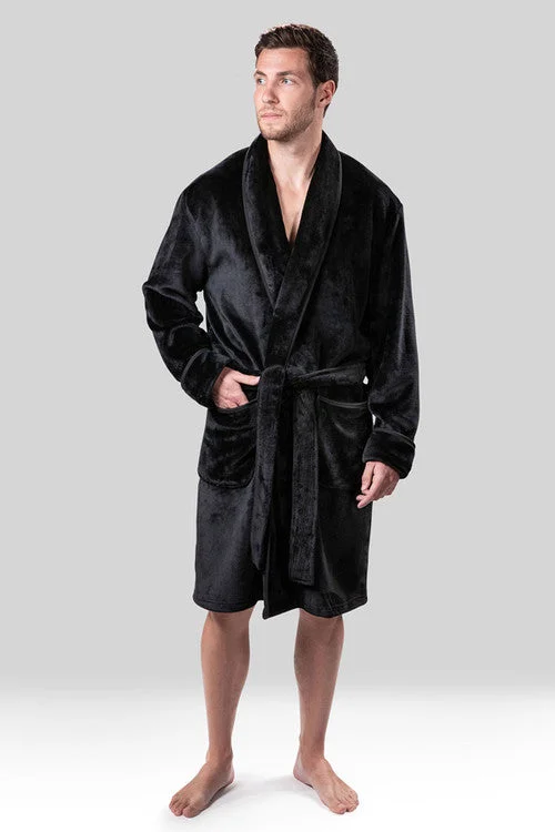 modern - designed women robes for a contemporary lookKinhin Cozy Fleece Piped Collar Robe