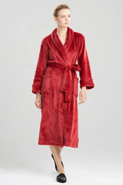 women robes with moisture - wicking fabricCashmere Fleece Cozy Robe