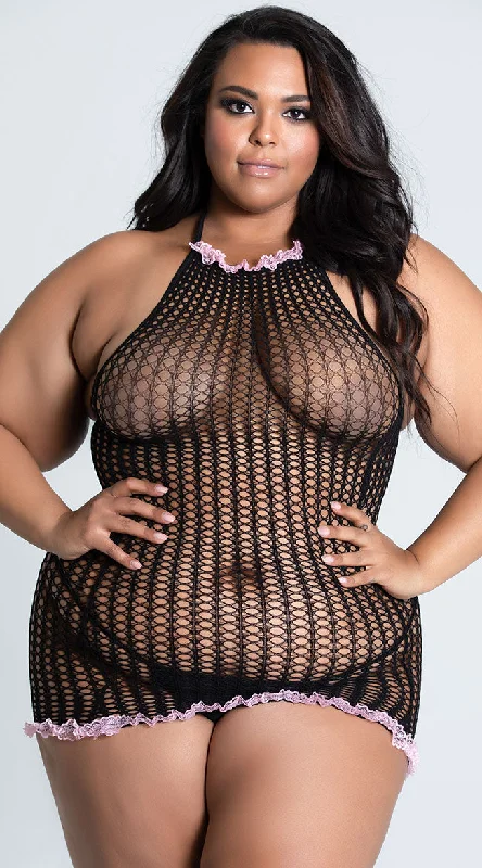 women lounge dress with a unique texture for added visual interestPlus Size Pothole Chemise