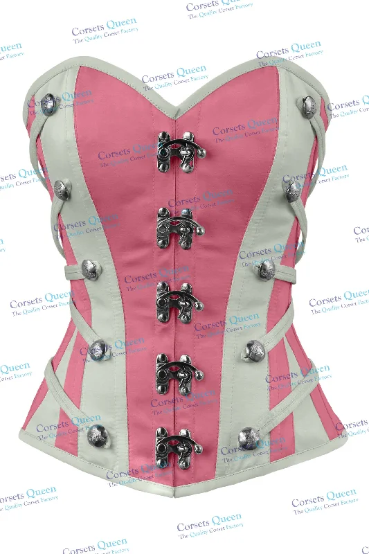 hypoallergenic women bustiers and corsetsLucian Satin Overbust Corset With Buckles