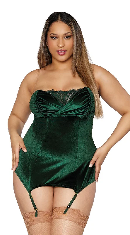 women lounge dress for a postpartum recovery outfitPlus Size Velvet Desires Chemise