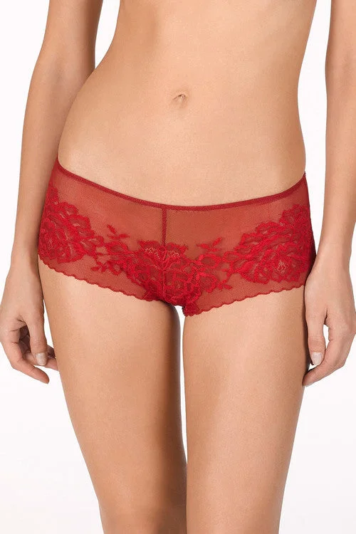 Women's red satin briefs for a passionate statementFlora Girl Brief