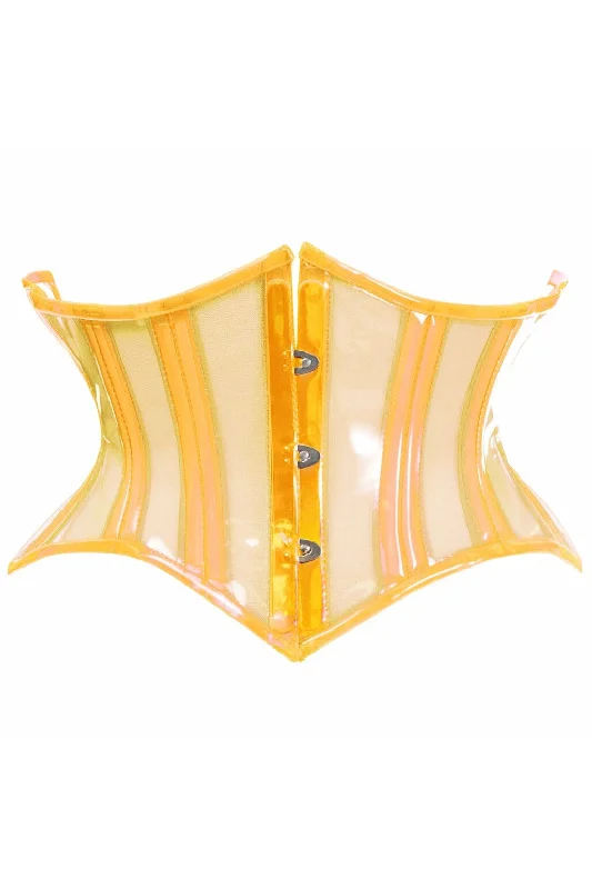 machine made women bustiers and corsetsLavish Clear Yellow Curvy Cut Mini Cincher Corset