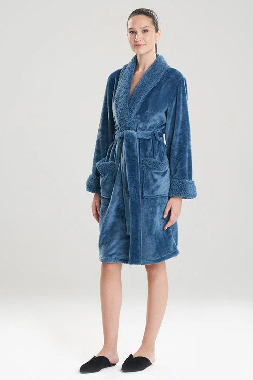 women robes with a shawl collar for stylePlush Sherpa Cozy Robe