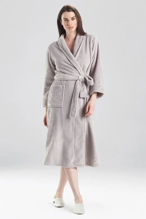 women robes with a dropped - shoulder designCashmere Fleece Cozy Robe