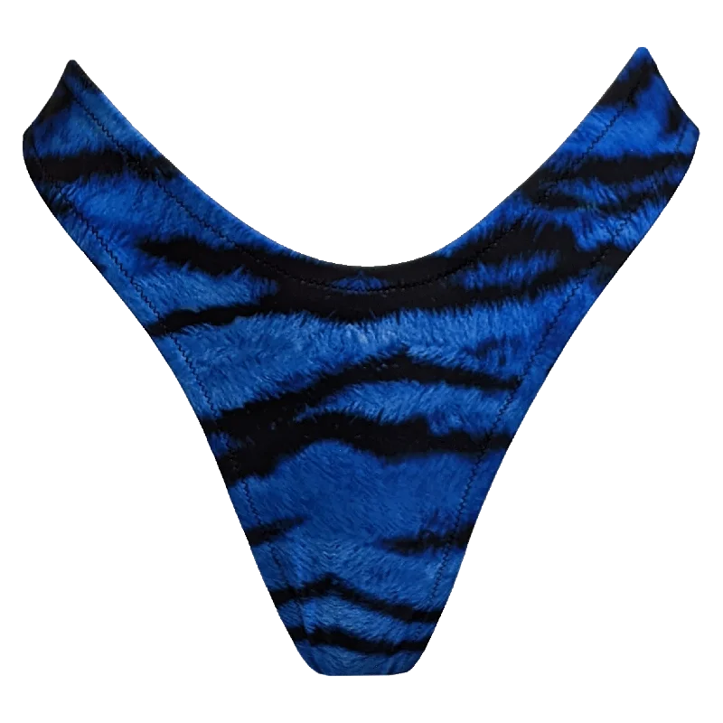 beaded women thongs for a glamorous and eye - catching lookLEN SWIM THONG - BLUE TIGER