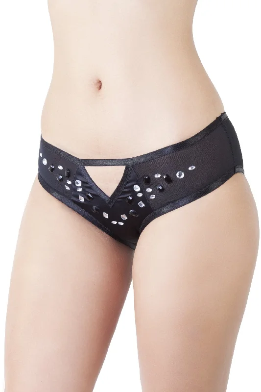 Women's lingerie - set briefs for a matching ensemblePeek & Beau - Betsy Black Studded Brief