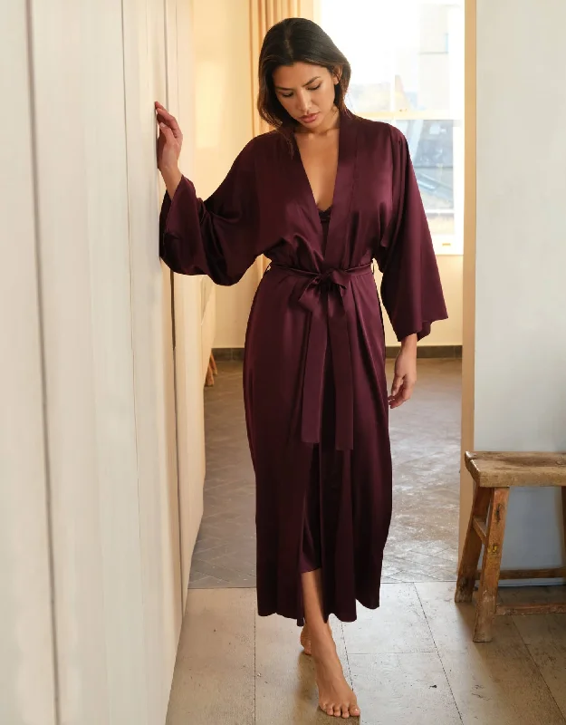 women robes with a reversible design for versatilityEliza Robe Purple