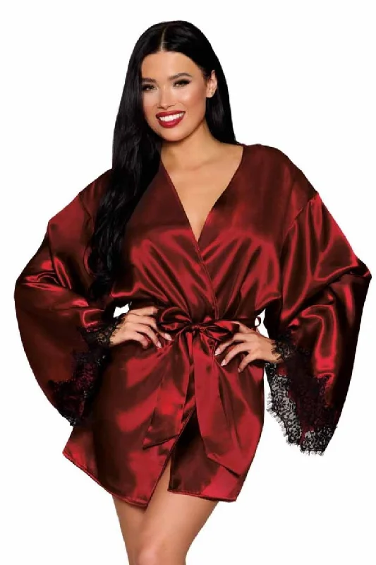 long - length women robes for full coverageSultry Open Back Satin Night Robe