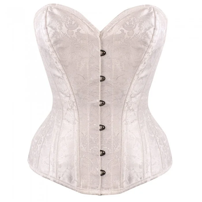 short women bustiers and corsetsJace White Brocade Bridal Overbust Corset