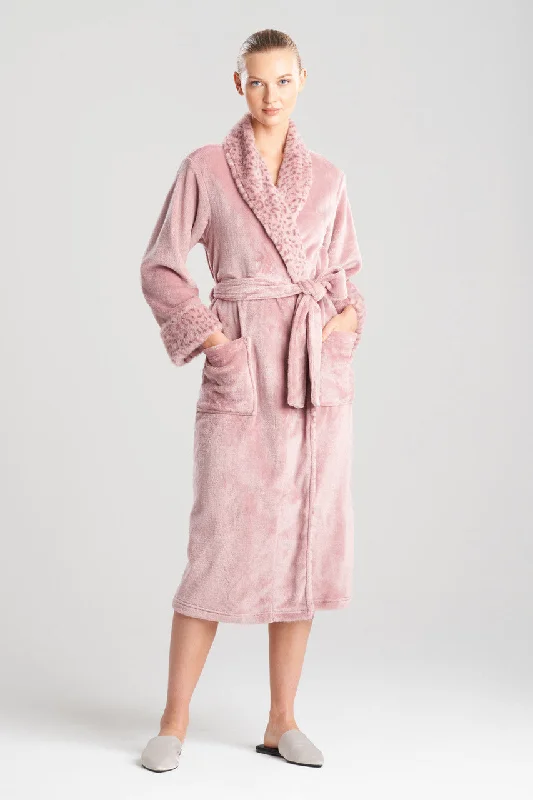 women robes with a shawl collar for stylePlush Lynx Robe