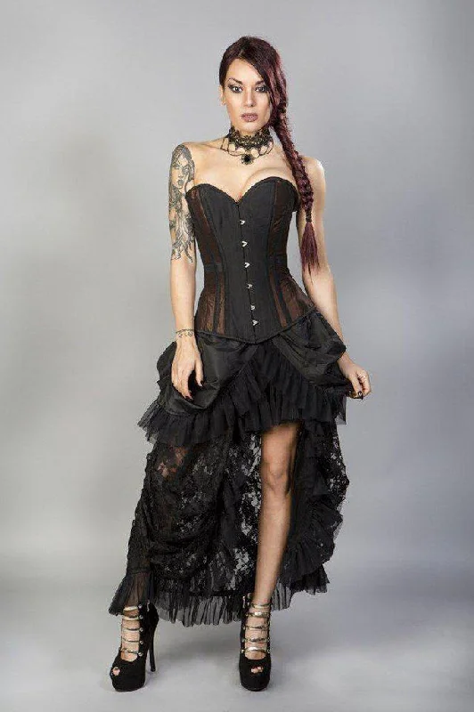 statement women bustiers and corsetsMorgana Long Overbust Burlesque Corset In Taffeta