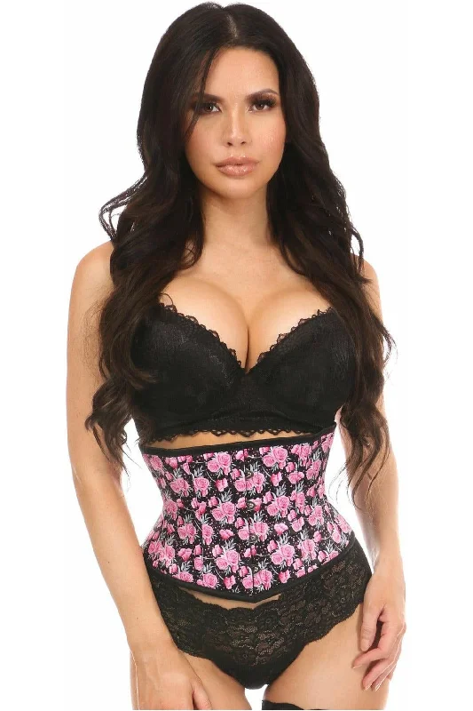 petite women bustiers and corsetsLavish Floral Print Mini Cincher