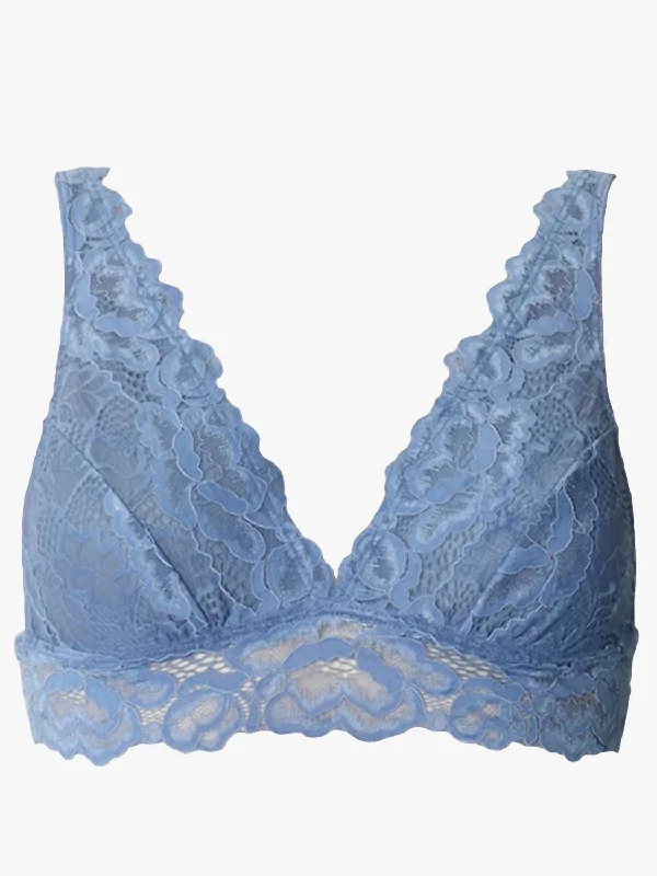 silk women lingerie for a smooth touchWomen's Livvie Bra In Blue Iris