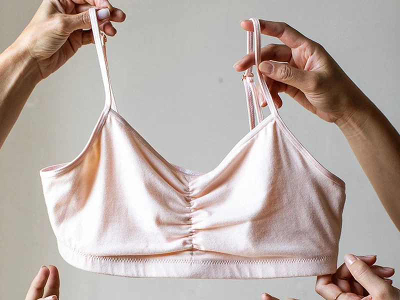 Women's bras with a satin finishAstrid Jersey Bralette, Blush