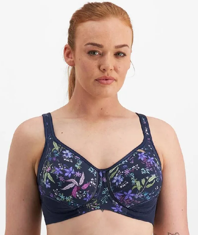 Women's bras made of soft cotton fabricBerlei Electrify Underwire Bra - Mystic Heath Indigo