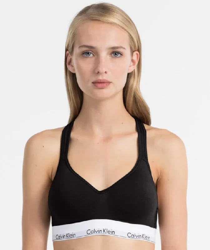 Women's bras with a slimming effectCalvin Klein Modern Cotton Lightly Lined Bralette - Black