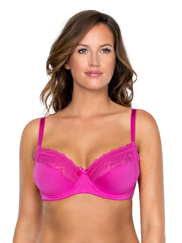 Women's Calvin Klein bras for different cup sizesCasey Unlined Wire Bra - Fuchsia Rose - 2802