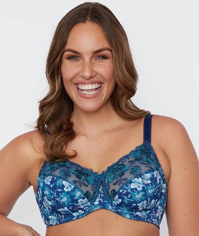 Women's geometric - patterned brasFayreform Wild Violet Underwire Bra - Lily Print