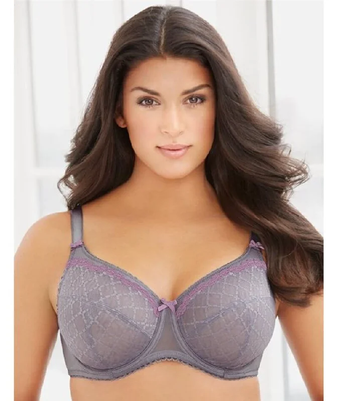 Women's bras made of breathable meshGlamorise Elegance Underwired Lace Bra - Lilac