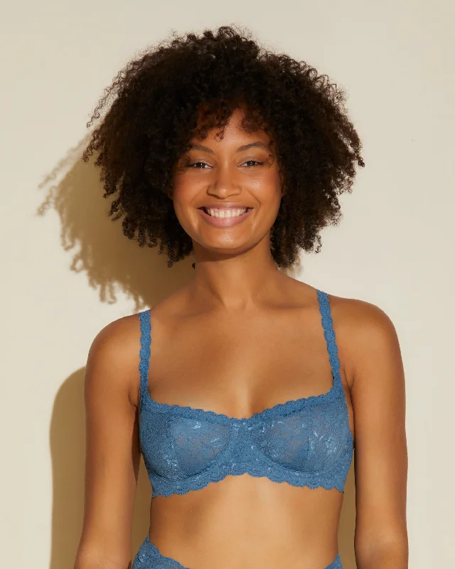 Women's bras with a lace overlayBalconette Bra