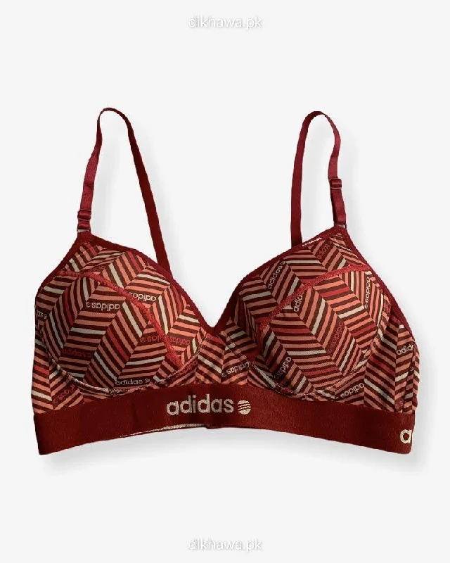 Women's balconette bras with lace trimAdidas Women Sports Lightly Padded Bra Ladies Jogging Bra Imported Stocklot Branded Sports Bra