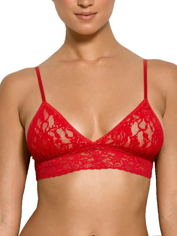 Women's floral - patterned brasSignature Lace Padded Triangle Bralette Red