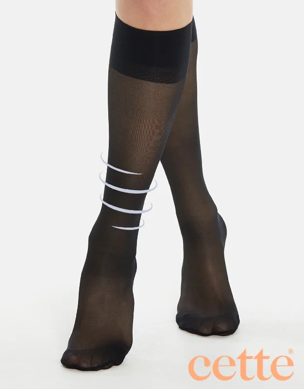 Women's spandex - infused socks for stretchCette Active Support 70 Knee Highs