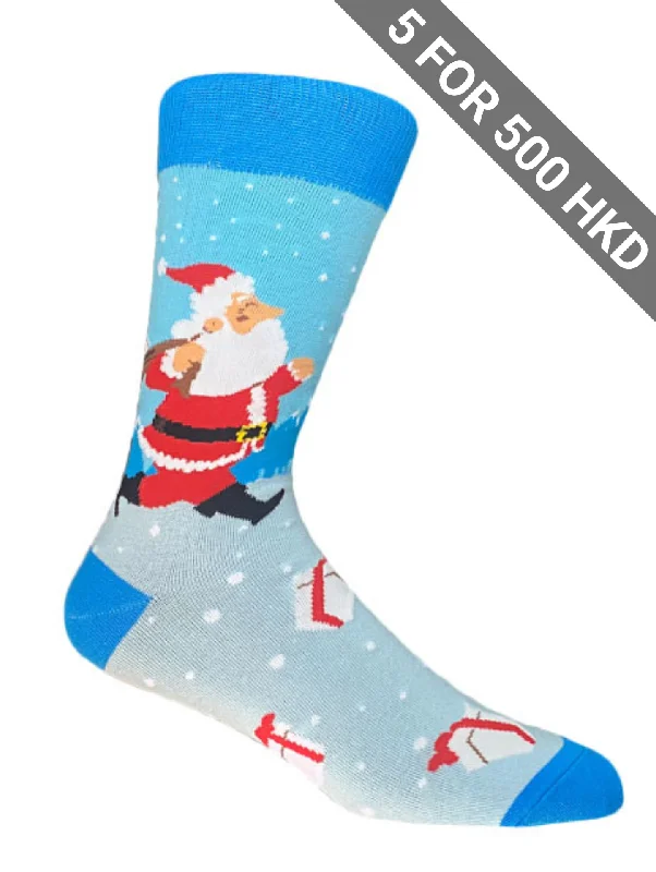 Women's anti - odor socks for long - day freshnessSocks | Christmas | Santa | Cotton