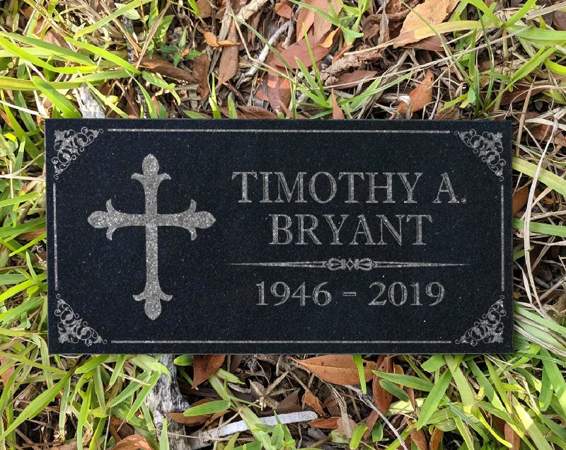 Office - appropriate stockings for workName with Cross | Garden Grave Marker Stone Memorial Personalized