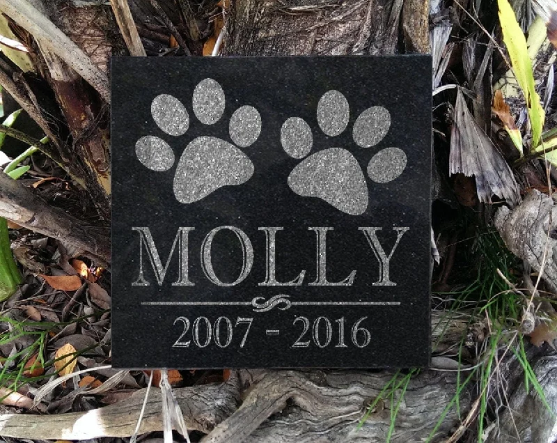 Breathable stockings for all - day comfortClassic Paws for Dog or Cat | Granite Headstone Memorial Personalized Garden Stone