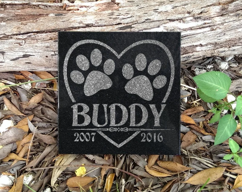 Navy blue stockings for a sophisticated styleHeart Outline with Paw Prints Cat Dog | Memorial Stone Garden Market Personalized