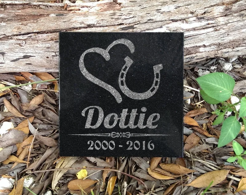 Grey stockings for a neutral and modern optionHorseshoe with Heart | Memorial Plaque