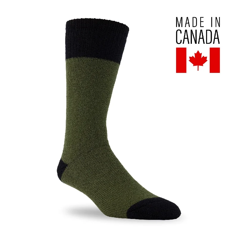 Women's over - the - calf socks with a stripe designJ.B. Field's Bootgear "Merino Outdoors" Thermal Boot Sock - MEDIUM