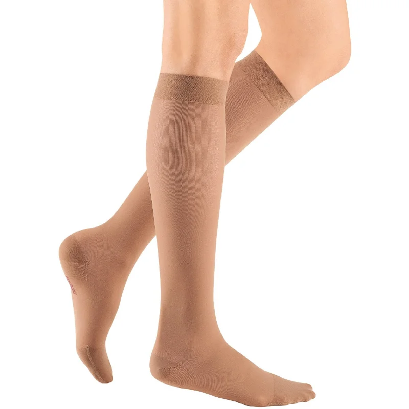 Women's cushioned sole socks for shock absorptionMediven Sheer & Soft Women's Knee High 20-30 mmHg