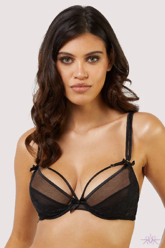 Nylon stockings for a smooth and shiny finishPlayful Promises Fallon Plunge Bra