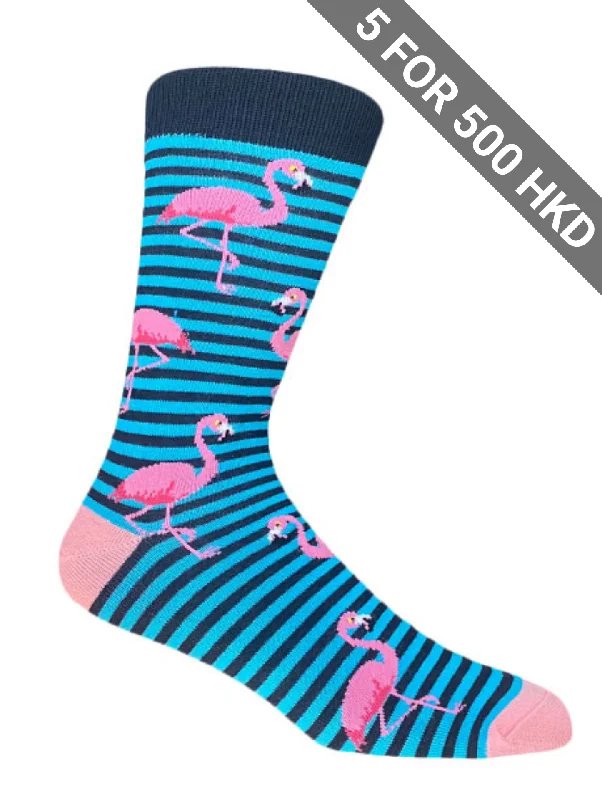 Women's adjustable - fit socks for a customized feelSocks | Flamingo | Striped | Cotton