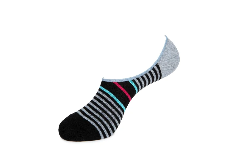 Women's bamboo fiber socks for eco - friendlinessWedding Stripe - No Show