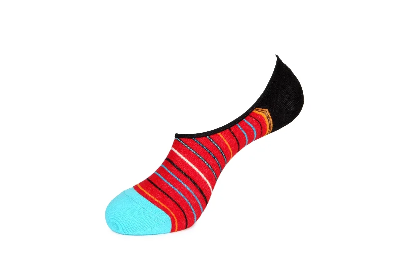 Women's compression socks for improved circulationCandy Stripe-No Shows