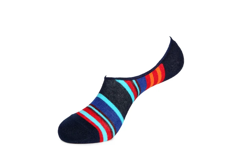 Women's cable - knit ankle socks for a cozy styleJune Stripe-No Show